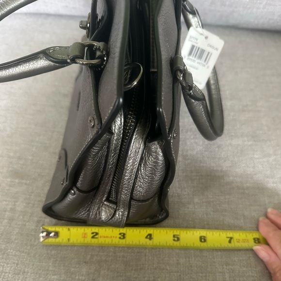 Coach Grey Leather Satchel with Matching Wristlet - Picture 10 of 13